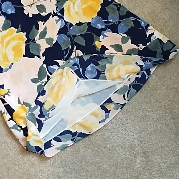 Lulu's Yellow and Blue Floral Mini Dress EUC - Picture 4 of 9